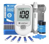 LinkSun G-425-1 Kit de compteur de glycémie 50/100 pièces bandelettes de Test lancettes pour moniteur de diabète glucomètre numérique compteur de glycémie G-425-1-100suit