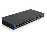 Linksys LGS116-EU Commutateur 16 Ports Gigabit Ethernet Non-Géré, QoS, Boîtier Métal, 32 Gbit/s, 8000 MAC, IEEE 802.3az, Bureau/Table