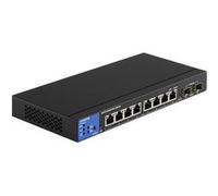 Linksys LGS310MPC - Commutateur - Géré - 8 x 10/100/1000 (PoE+) + 2 x Gigabit SFP (liaison montante) - de bureau - PoE+ (110 W) G