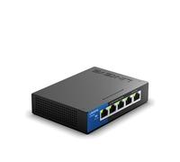 Linksys Switch Non-Géré L2 - 5 Ports Gigabit Ethernet (10/100/1000) - Capacité 10 Gbit/s - Boîtier Métal - Montage Mural - LGS105-EU-RTL