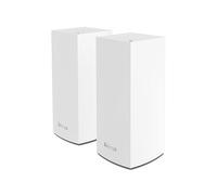 Linksys Système WiFi 6 Mesh Velop MX8400 AX4200 – tri-bande, 525 m², 80+ appareils, pack de 2, blanc
