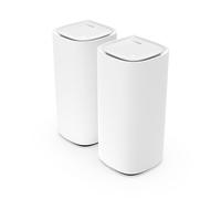 Linksys Système WiFi 6E Mesh Linksys Velop Pro MX6202-KE - Routeur Cognitive Mesh 6 GHz et 5,4 Gbit/s - Couverture Multiroom jusqu’à 550 m² et 400 appareils - Lot de 2