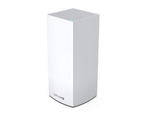 Linksys Velop MX4200 Tri-Band Whole Home Mesh WiFi 6 System (AX4200) WiFi Router, Extender & Booster up to 3000 sq ft, 3.5X Faster Speed for 40+ Devices, MU-MIMO & Parental Controls - 1 Pack, White