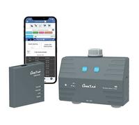 LinkTap D1 Programmateur d'arrosage Intelligent et Gateway, 2 Zones distinctes, Débitmètres intégrés, Adaptation météo, Détection et Notification d'Erreurs, Portée Plus Large Que WiFi, IP66