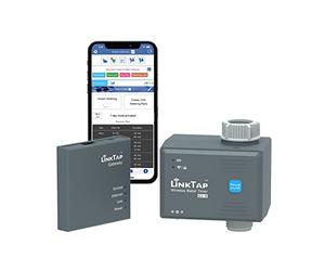 LinkTap G1S Minuteur Arrosage et Gateway - Programmateur d'Arrosage Automatique pour Jardin, App Française, Connecté à La Météo, Installation Facile, IP66, Durée De Vie De La Batterie De 2 Ans