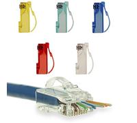 LINKUP - [5 colors Snagless RJ45 Cat6 UTP Connectors EZ Pass Through Ends | Ethernet Cat 6 8P8C Solid Plug | UTP Gigabit Round Cable Connector | Platinum 50 Mi Gold Plated High Performance|50 Pack