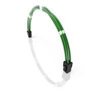 LINKUP - 50cm 4-Broches CPU ATX Carte Mère Alimentation PSU Câble d'Extension Tressé Manchon Personnalisé Mod PC avec Peignes | Pack Unique | 500mm - Vert Métallique