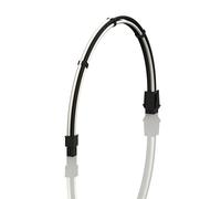 LINKUP - AVA 50cm 4-Broches CPU ATX Carte Mère Alimentation PSU Câble d'Extension Tressé Manchon Personnalisé Mod PC avec Peignes | Pack Unique | 500mm - Blanc Noir