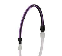 LINKUP - AVA 50cm 4-Broches CPU ATX Carte Mère Alimentation PSU Câble d'Extension Tressé Manchon Personnalisé Mod PC avec Peignes | Pack Unique | 500mm - Violet Noir