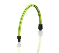 LINKUP - AVA 50cm 4-Broches CPU ATX Carte Mère Alimentation PSU Câble d'Extension Tressé Manchon Personnalisé Mod PC avec Peignes | Pack Unique | 500mm - Vert
