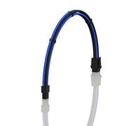 LINKUP - AVA 50cm 4-Broches CPU ATX Carte Mère Alimentation PSU Câble d'Extension Tressé Manchon Personnalisé Mod PC avec Peignes | Pack Unique | 500mm - Bleu Noir