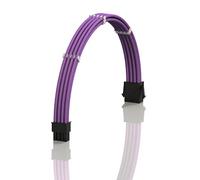 LINKUP - AVA 50cm 8-Broches (4+4) CPU ATX Carte Mère Alimentation PSU Câble d'Extension Tressé Manchon Personnalisé Mod PC avec Peignes | Pack Unique | 500mm - Violet