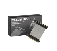 LINKUP - AVA5 Armour Câble Riser PCIE 5.0 | Prêt pour RTX5090 RX9070 GPU | Vitesse x16 128Go/s | Compatible avec PCIe 4.0 & WRX80/WRX90E | Angle droit, Blanc 10cm (Longueur totale 14cm)
