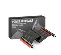 LINKUP - AVA5 Armour Câble Riser PCIE 5.0 | Simple inversé gauche, 24cm | (Longueur totale 28cm) Prêt pour RTX5090 RX9070 GPU, x16 128Go/s, Compatible avec Fractal Design Era 2 & Terra & PCIe 4.0