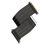 LINKUP - AVA5 Câble Riser PCIE 5.0 [70cm (Longueur Totale 74cm)] Prêt pour RTX5090 RX9070 GPU | Vitesse x16 128Go/s | Compatible avec PCIe 4.0 & WRX80/WRX90E | 180 Degrés, Noir