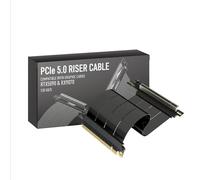 LINKUP - AVA5 Câble Riser PCIE 5.0 | Prêt pour RTX5090 RX9070 GPU | Vitesse x16 128Go/s | Compatible avec PCIe 4.0 & WRX80/WRX90E | Angle droit, Noir 15cm (Longueur totale 19cm)