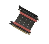 LINKUP - AVA5 Câble Riser PCIE 5.0 | Prêt pour RTX5090 RX9070 GPU | Vitesse x16 128Go/s | Compatible avec PCIe 4.0 & WRX80/WRX90E | 180 Degrés, Noir 5cm (Longueur Totale 9cm)