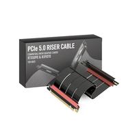 LINKUP - AVA5 Câble Riser PCIE 5.0 | Prêt pour RTX5090 RX9070 GPU | Vitesse x16 128Go/s | Compatible avec PCIe 4.0 & WRX80/WRX90E | Angle droit, Noir 20cm (Longueur totale 24cm)