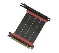 LINKUP - AVA5 Câble Riser PCIE 5.0 | Prêt pour RTX5090 RX9070 GPU | Vitesse x16 128Go/s | Compatible avec PCIe 4.0 & WRX80/WRX90E | Angle Droit, Noir 10cm (Longueur Totale 14cm)