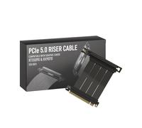LINKUP - AVA5 Câble Riser PCIE 5.0 | Prêt pour RTX5090 RX9070 GPU | Vitesse x16 128Go/s | Compatible avec PCIe 4.0 & WRX80/WRX90E | Angle droit, Noir 10cm (Longueur totale 14cm)