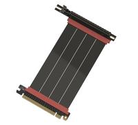 LINKUP - AVA5 Câble Riser PCIE 5.0 | Prêt pour RTX5090 RX9070 GPU | Vitesse x16 128Go/s | Compatible avec PCIe 4.0 & WRX80/WRX90E | Angle Droit, Noir 15cm (Longueur Totale 19cm)