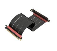 LINKUP - AVA5 Câble Riser PCIE 5.0 | Prêt pour RTX5090 RX9070 GPU | Vitesse x16 128Go/s | Compatible avec PCIe 4.0 & WRX80/WRX90E | Angle Droit, Noir 25cm (Longueur Totale 29cm)