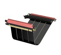 LINKUP - AVA5 Câble Riser PCIE 5.0|Prêt pour RTX5090 RX9070 GPU |x16 128Go/s|Compatible avec Thermaltake TR100 & PCIe 4.0|Conçu pour boîtier Mini ITX|Double Inversion, Noir 21cm (Longueur totale 23cm)