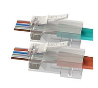 LINKUP - Cat6 RJ45 Easy Pass Thru Connector | Ethernet LAN Internet Jack Adapter | UTP Gigabit Network Round Cable Plug | Low Next RL | High Performance | 55 Pack