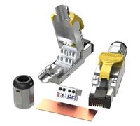 LINKUP - [Certificado GHMT y DSX8000] Conector de Cable Ethernet Cat8 (Paquete de 12) RJ45 Enchufe de Terminación de Campo┃para 2000MHz 2GHz 40G Cable de LAN Solido y Dobladamente Blindado 22AWG-24AWG