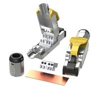 LINKUP - [Certificado GHMT y DSX8000] Conector de Cable Ethernet Cat8 (Paquete de 6) RJ45 Enchufe de Terminación de Campo┃Para 2000MHz 2GHz 40G Cable de LAN Solido y Dobladamente Blindado 22AWG-24AWG