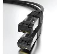 LINKUP - |Certifié 40Gbps| Câble de Raccordement Ethernet Cat8 à Double Blindage┃2000MHz/2GHz Cat8.1┃Câbles LAN Preuve Future Compatibles avec Cat7A Cat7 Cat6A Réseau 25G 10G 1G┃Noir┃5 pieds (1.5m)