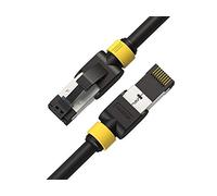 LINKUP - Certifié Versiv┃Câble Ethernet Cat7-150 cm (1 Seul) 10G Câbles Patch RJ45 S/FTP Double Blindage┃Pour Routeur Panneau Commutation LAN Réseau Internet Jeu┃Très Haut Debit┃26AWG Noir