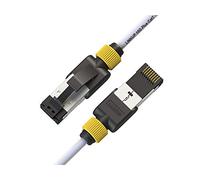 LINKUP - Certifié Versiv┃Câble Ethernet Cat7-150cm (Pack de 3) 10G Câbles Patch RJ45 S/FTP Double Blindage┃Pour Routeur Panneau Commutation LAN Réseau Internet Jeu┃Très Haut Debit┃30AWG Blanc