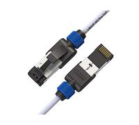 LINKUP - Certifié Versiv┃Câble Ethernet Cat7-300cm (Pack de 2) 10G Câbles Patch RJ45 S/FTP Double Blindage┃Pour Routeur Panneau Commutation LAN Réseau Internet Jeu┃Très Haut Debit┃30AWG Blanc