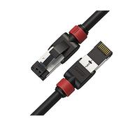 LINKUP - Certifié Versiv┃Câble Ethernet Cat7-30cm (Pack de 12) 10G Câbles Patch RJ45 S/FTP Double Blindage┃Pour Routeur Panneau Commutation LAN Réseau Internet Jeu┃Très Haut Debit┃26AWG Noir