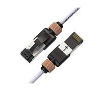 LINKUP - Certifié Versiv┃Câble Ethernet Cat7-60cm (1 Seul) 10G Câbles Patch RJ45 S/FTP Double Blindage┃Pour Routeur Panneau Commutation LAN Réseau Internet Jeu┃Très Haut Debit┃30AWG Blanc