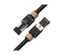 LINKUP - Certifié Versiv┃Câble Ethernet Cat7-60cm (Pack de 12) 10G Câbles Patch RJ45 S/FTP Double Blindage┃Pour Routeur Panneau Commutation LAN Réseau Internet Jeu┃Très Haut Debit┃26AWG Noir