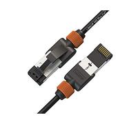 LINKUP - Certifié Versiv┃Câble Ethernet Cat7-90cm FT(Pack de 12) 10G Câbles Patch RJ45 S/FTP Double Blindage┃Pour Routeur Panneau Commutation LAN Réseau Internet Jeu┃Très Haut Debit┃30AWG Noir