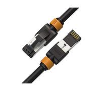 LINKUP - Certifié Versiv┃Câble Ethernet Cat7-90cm (Pack de 3) 10G Câbles Patch RJ45 S/FTP Double Blindage┃Pour Routeur Panneau Commutation LAN Réseau Internet Jeu┃Très Haut Debit┃26AWG Noir