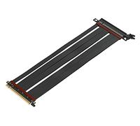 LINKUP - Extreme4+ PCIe 4.0 X16 Câble de Montage [RTX4090 RX6950XT x570 Z690 Testé] Blindé Twinax Haute Vitesse Montage Vertical Gaming PCI Express Gen4 | Prise 180 Degrés (40cm) Compatible TT