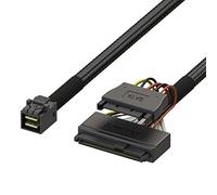 LINKUP - Internal 16G U.2 Cable (85Ω 85ohm PCIe Gen 4 Mini SAS HD to U.2/SFF-8643 to SFF-8639 Cable) with SATA Power - 0.9 Meters/3 Feet