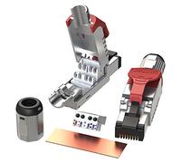 LINKUP - RJ45 Connectors Cat6A (12 Pack) Shielded Metal Die-Cast Field Modular Termination Plug | 10G Easy Internet Tool Free Plugs | For Cat6A up to 22AWG Solid Bulk S/FTP Ethernet Cable [Red]