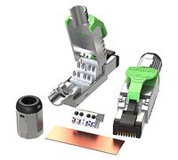 LINKUP - RJ45 Connectors Cat6A (6 Pack) Shielded Metal Die-Cast Field Modular Termination Plug | 10G Easy Internet Tool Free Plugs | For Cat6A up to 22AWG Solid Bulk S/FTP Ethernet Cable [Green]