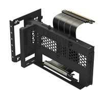 LINKUP Support GPU Vertical Universel 3 Positions V2 avec Câble Riser AVA5 PCIe 5.0 x16 220 mm, Support Carte Graphique Réglable Anti-Affaissement, Compatible Boîtiers PC 7 Slots PCIe, Noir