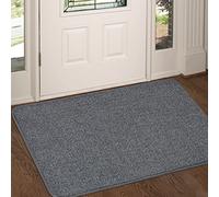 LINLA Paillasson d'intérieur Super Absorbant la Boue - Profil Bas - 88,9 x 61 cm - Lavable en Machine - Dos en Caoutchouc antidérapant - pour Porte d'entrée, Tapis de Sol - Grattoir à Chaussures -