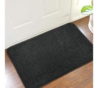 LINLA Paillasson d'intérieur Super Absorbant la Boue - Profil Bas - 88,9 x 61 cm - Lavable en Machine - Dos en Caoutchouc antidérapant - pour Porte d'entrée, Tapis de Sol - Grattoir à Chaussures -