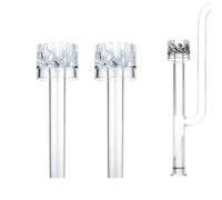 LINLAN 2 Pièces Écumoire de Surface Autotournante Accessoire pour Aquarium, en Acrylique avec Grille de Protection pour Une Amélioration des Échanges Gazeux, Compatible Lily Pipe et Tuyauterie DIY