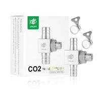 LINLAN Diffuseur CO₂ en Ligne pour Aquarium - Pastille Latérale avec Clapet Anti-Retour Intégré, Taux de Dissolution Élevé, Essential for High Flow Systems, Compatible Tuyau de Filtre 12mm ID