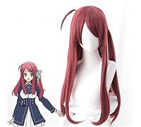 LINLINCD - Anime Coser Anime Zombie Land SAGA Sakura Minamoto Cospaly Perruque 60 cm de long cheveux roux Costume Halloween Jeu de rôle Perruques + bonnet de perruque