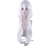 LINLINCD - Anime Coser Wig Angie Yonaga Pure White Color Wig : Trigger Happy Havoc Cosplay Longue perruque synthétique Cosplay Perruque synthétique 70 cm Voland